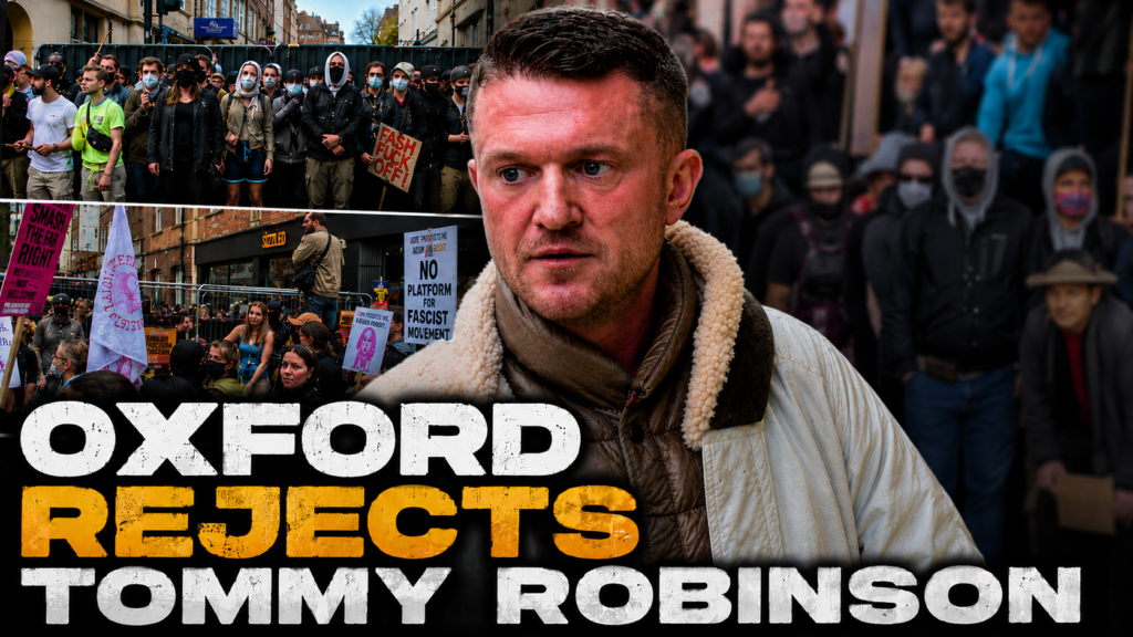 Muslims triumph at Tommy Robinson Oxford Union debate as left-wing protesters disrupt event
