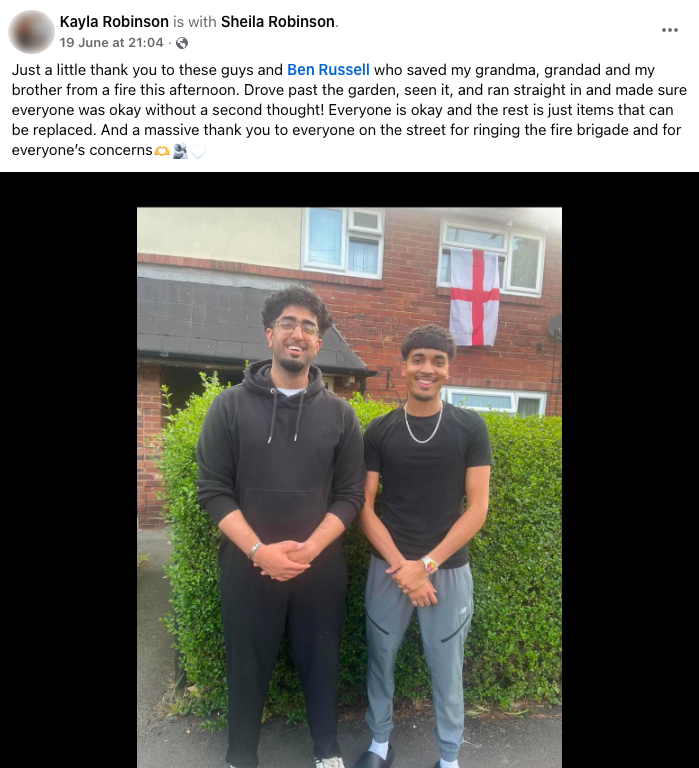 Two Muslim Lads Helped Save an Elderly Couple from a House Fire