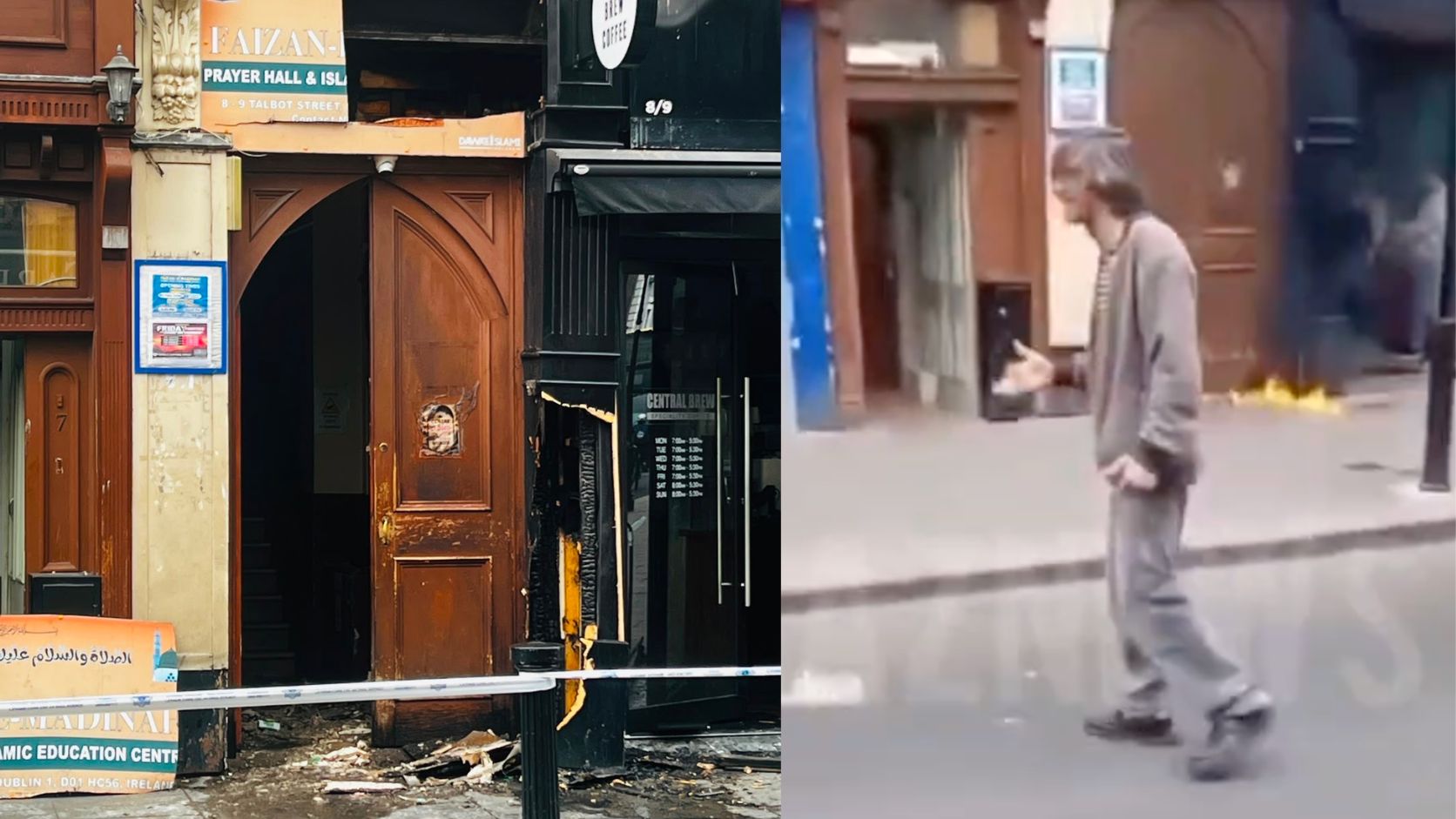 Islamophobic attacks hit Dublin as mosque firebombed and Muslim men assaulted in park