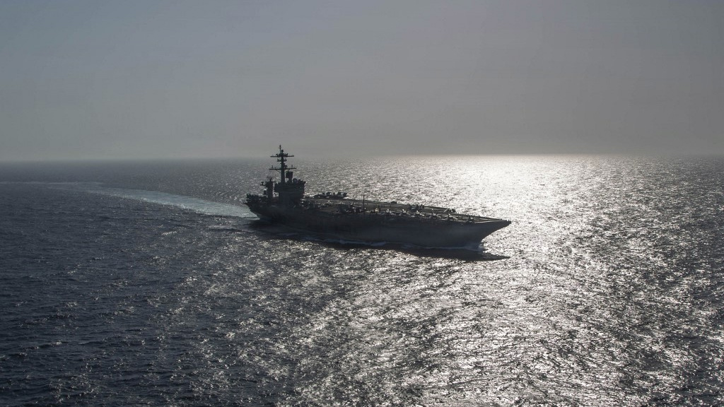 Centcom chief visits US carrier enforcing Iran blockade amid reports of severe strain on crew
